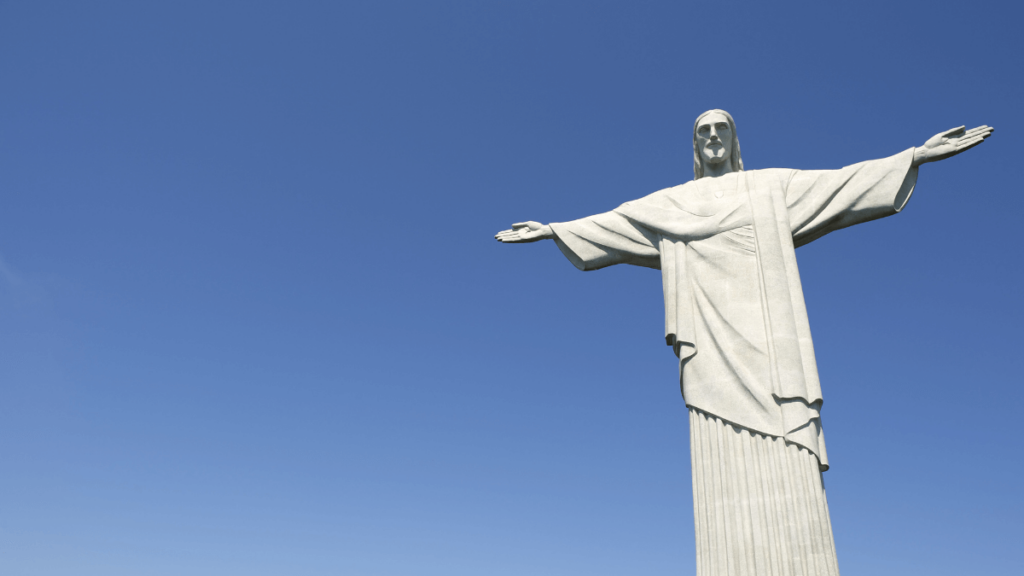 Cristo redentor de braços aberto no Rio de Janeiro