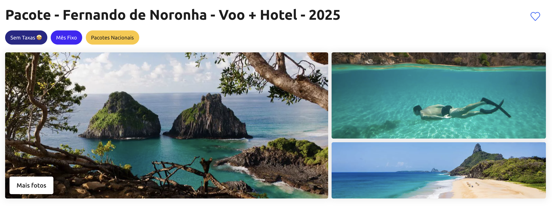 Pacote - Fernando de Noronha - Voo + Hotel - 2025