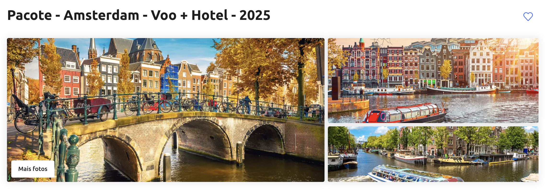 Pacote - Amsterdam - Voo + Hotel - 2025