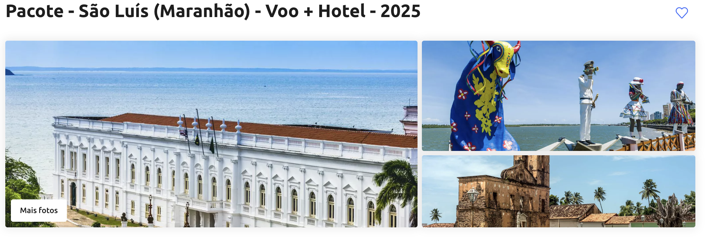 Pacote - São Luís (Maranhão) - Voo + Hotel - 2025