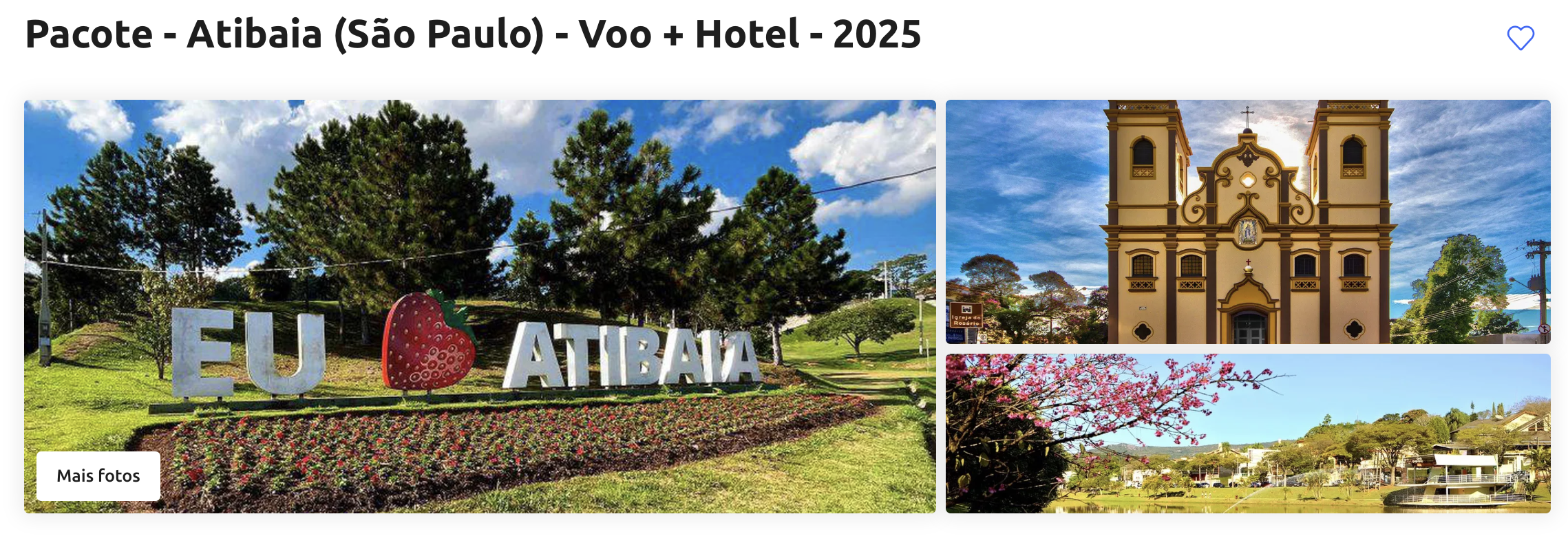 Pacote - Atibaia (São Paulo) - Voo + Hotel - 2025