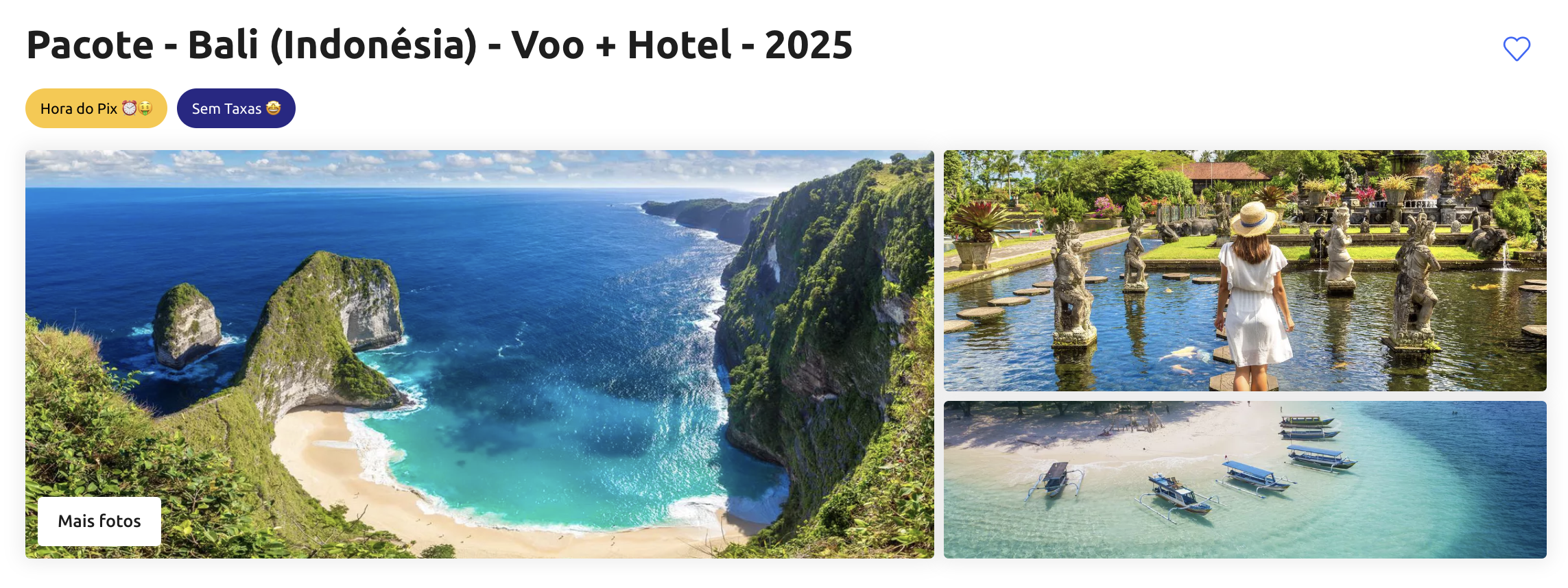 Pacote - Bali (Indonésia) - Voo + Hotel - 2025
