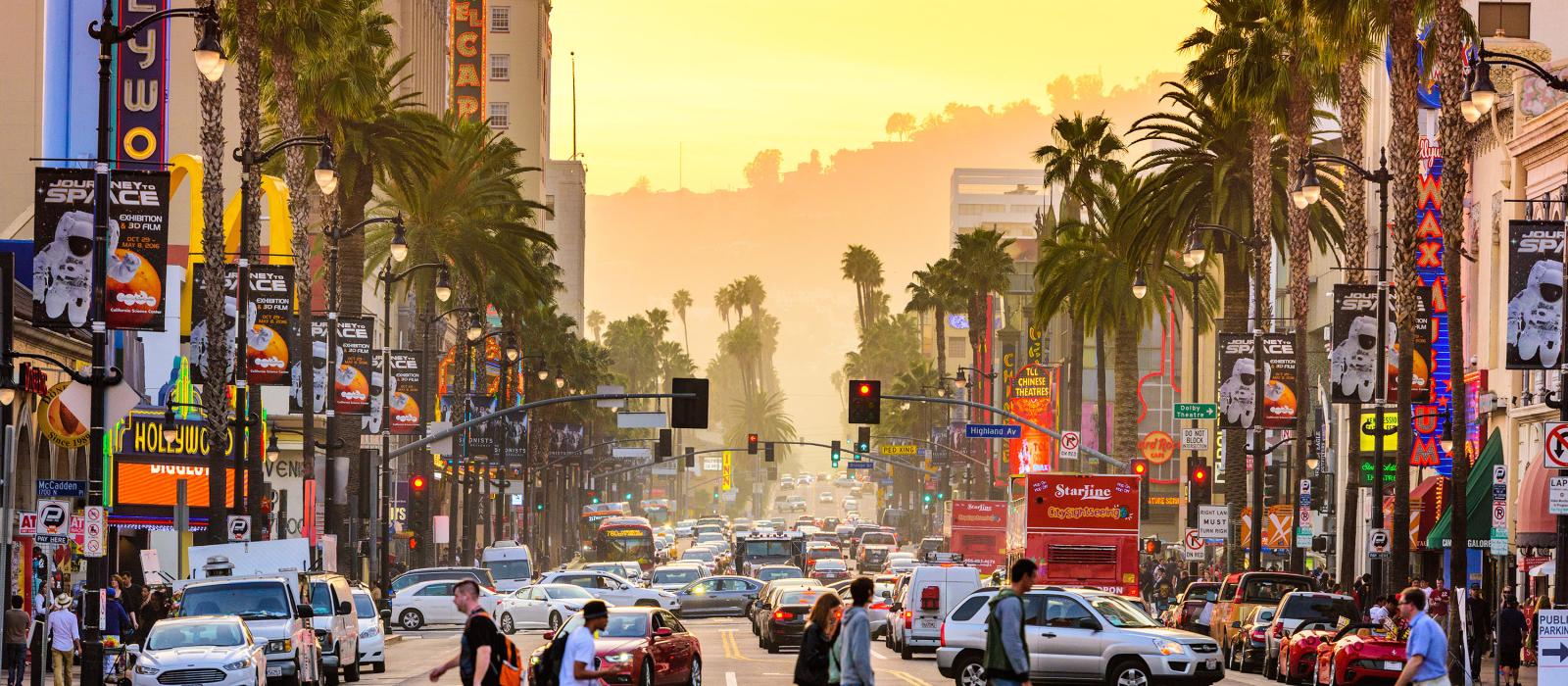 Hollywood Boulevard, em Los Angeles (EUA).