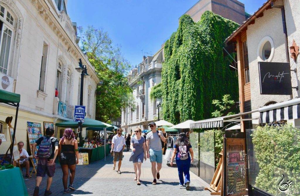 Bairro de Lastarria, em Santiago, no Chile.