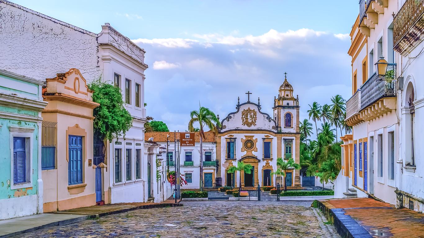 Centro histórico de Olinda, patrimônio cultural de Pernambuco, Brasil.