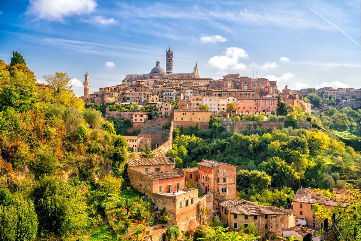 Siena, na região Toscana da Itália