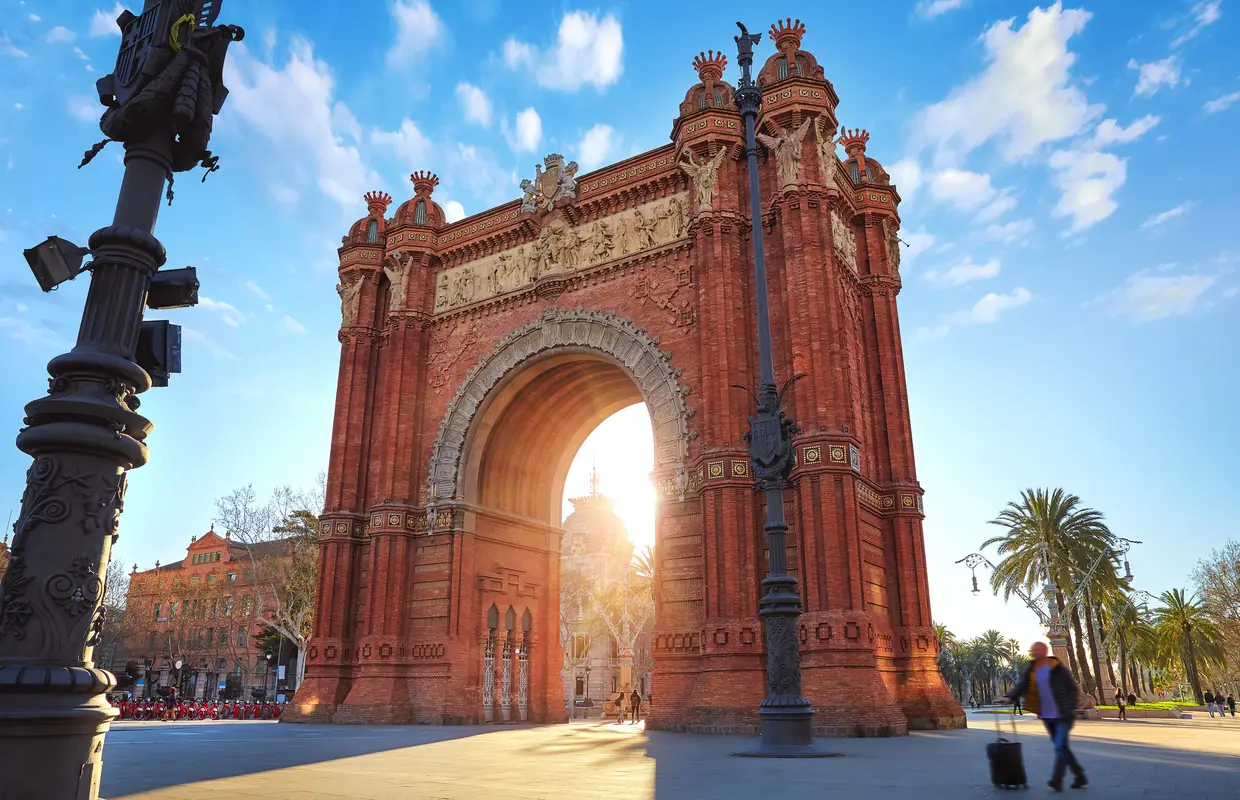 Arco do Triunfo de Barcelona, parte de uma viagem multidestinos pela Europa.