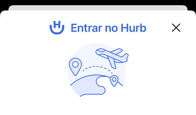 Navegação logada no app do Hurb