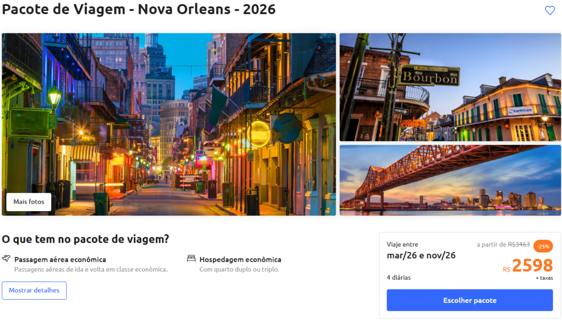 Nova Orleans, Hurb