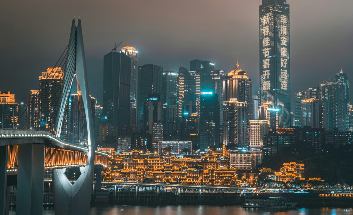 Chongqing, China, cidade suspensa